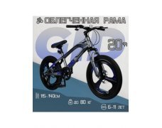 Велосипед скоростной 20" SX Bike "GID", серо-синий