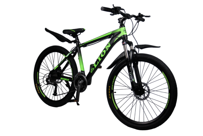 Велосипед скоростной "Lion" 26" зеленый, 27 скор.(Shimano), алюм.рама 18, тормоза дисковые гидравлические