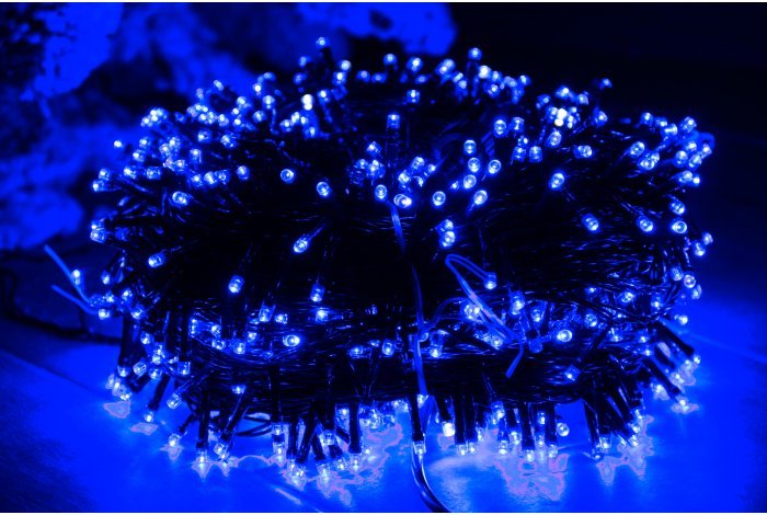 Светодиодная гирлянда уличная 1000 ламп,100 м,синий