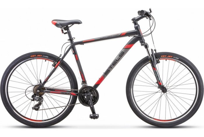Велосипед 27,5 Stels Navigator-700 V  F010 17.5" Чёрный/красный