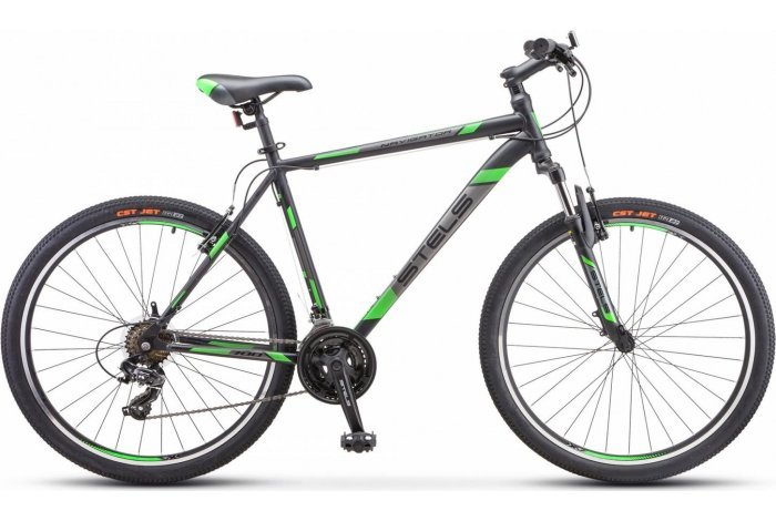Велосипед 27.5" Stels Navigator 700 V  F010 21" Чёрный/зеленый