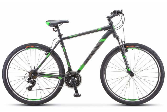 Велосипед 29 Stels Navigator 900V V010  19" Чёрный/зелёный