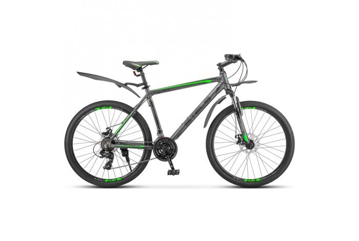 Велосипед 26 Stels Navigator 620 MD V010 17" Чёрный/зелёный/антрацит