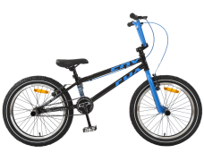 Велосипед TechTeam Fox 20" BMX, черно-синий,рама сталь,4 пеги