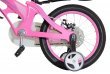 Велосипед LANQ 16" алюм. рама, руч. тормоза (розовый)