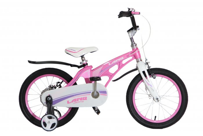 Велосипед LANQ 18" алюм. рама, руч. тормоза (розовый)