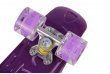 Пенни борд фиолетовый со светящимися колесами 55см однотонный