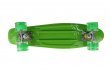Пенни борд зеленый со светящимися колесами 55см однотонный