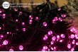 Электрогирлянда нить светодиодная 70 ламп, 6 м,розовый