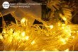 Электрогирлянда нить светодиодная 140 ламп, 8 м,теплый желтый
