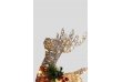 Олень с санями светодиодный новогодний 70 см, каркасный, серебристый, 4 pcs
