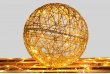 Фигура Шар светодиодный новогодний 40 см, каркасный, золотой, 10 pcs