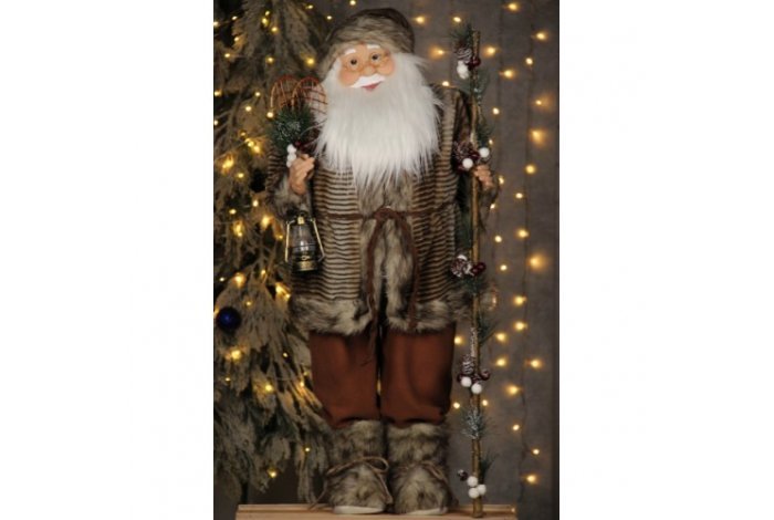 Фигура Дед Мороз под елку 100см с фонарем