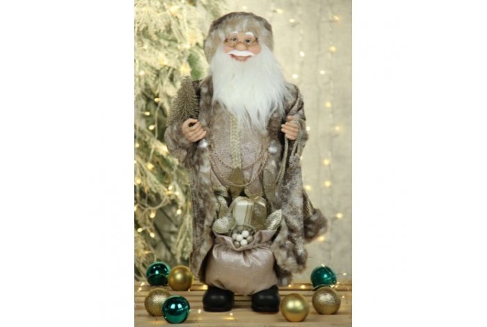 Фигура Дед Мороз под елку 60см "Коричневый"