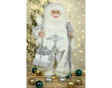 Фигура Дед Мороз под елку 60см "Серебристый"