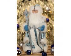 Музыкальная фигура Дед Мороз под елку 50см Голубой