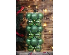 Набор шаров на елку 24шт 8см светло-зеленый