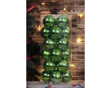 Набор шаров на елку 24шт 8см светло-зеленые